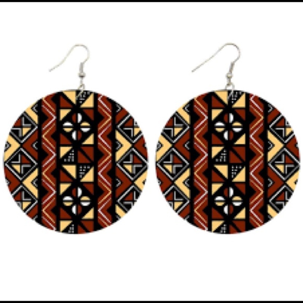 Creative Design Fashion Africa Jewelry Bohemian Wooden Both Printing